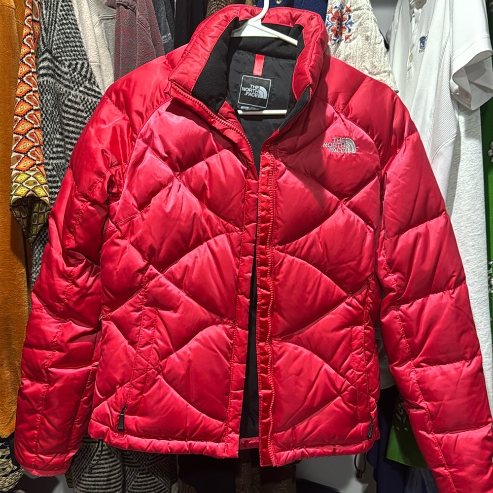 Great Used condition size small red northface puffer jacket